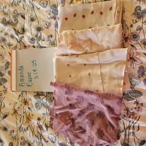 Floral Print Skirts in Cream and Purple